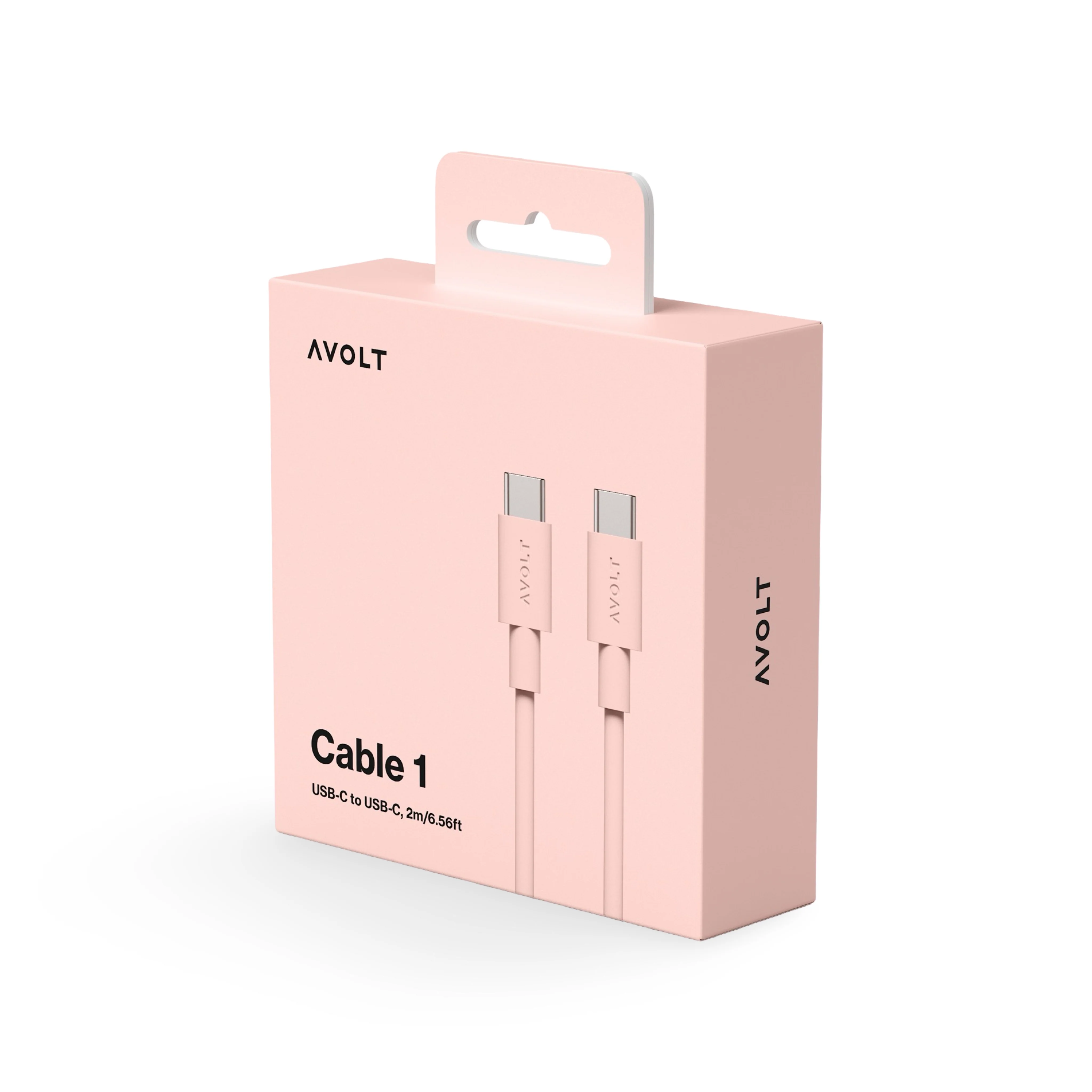 AVOLT Cable 1 USB-C to USB-C Cable - New Pink - Image 2