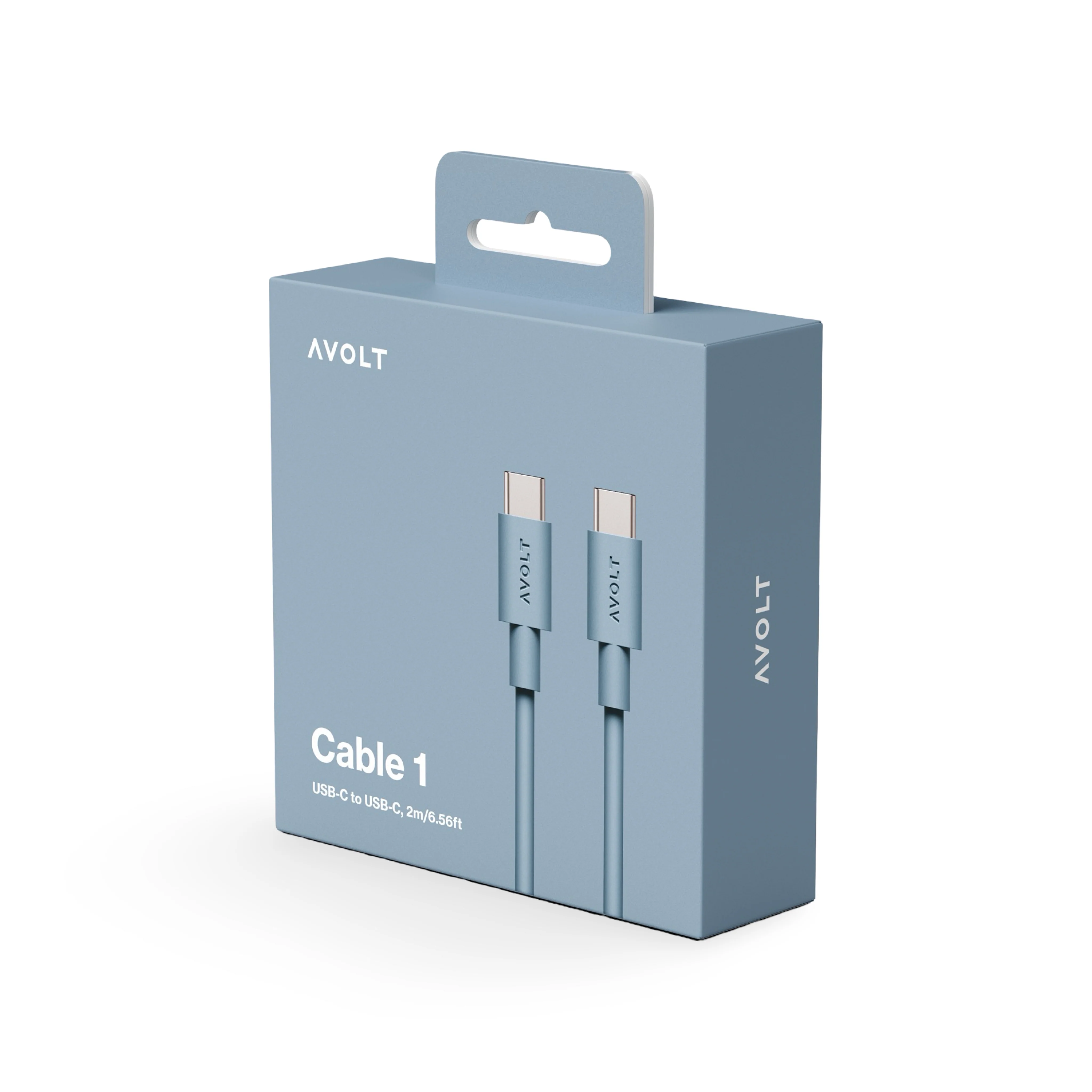 AVOLT Cable 1 USB-C to USB-C Cable - Shark Blue - Image 2