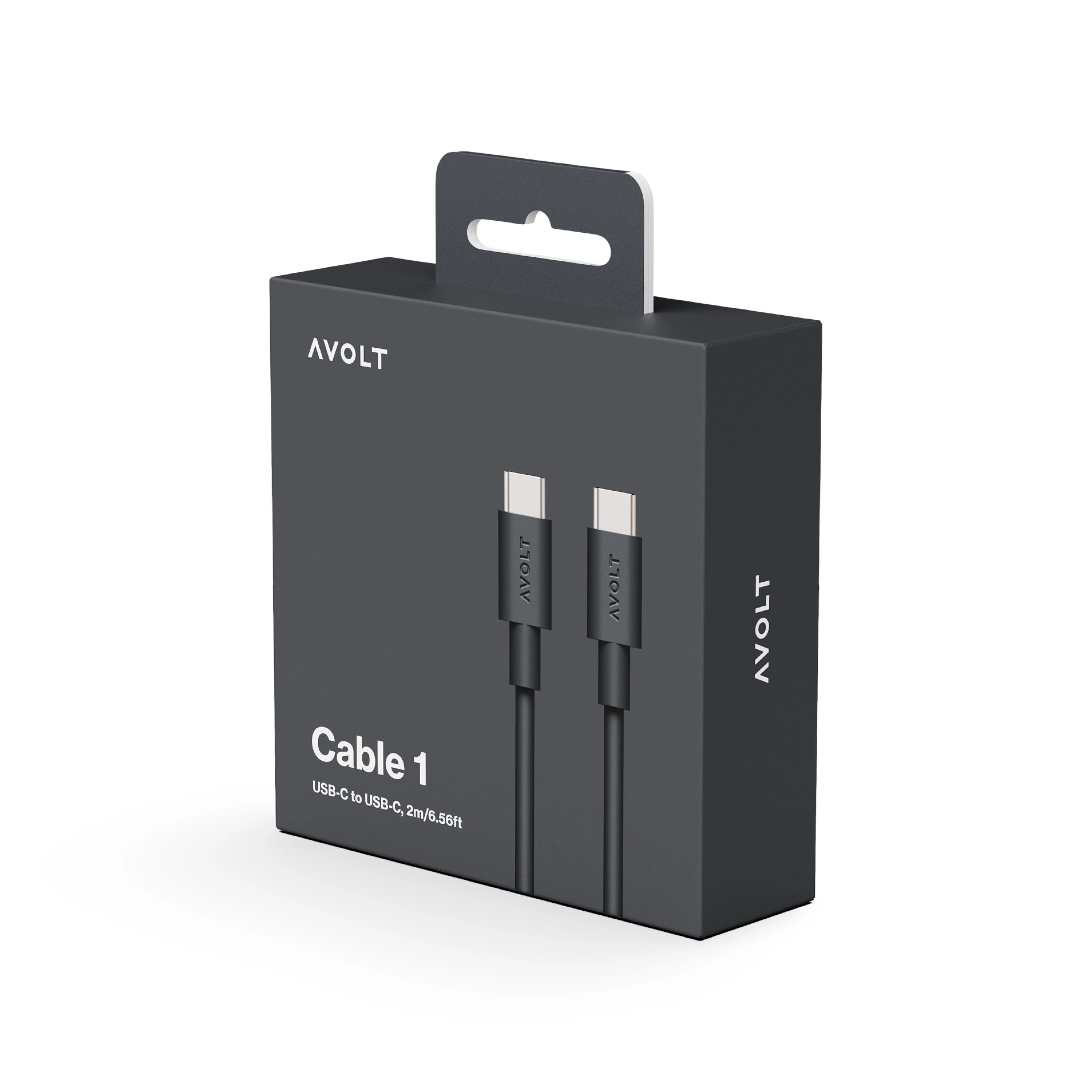 AVOLT Cable 1 USB-C to USB-C Cable - Stockholm Black - Image 2