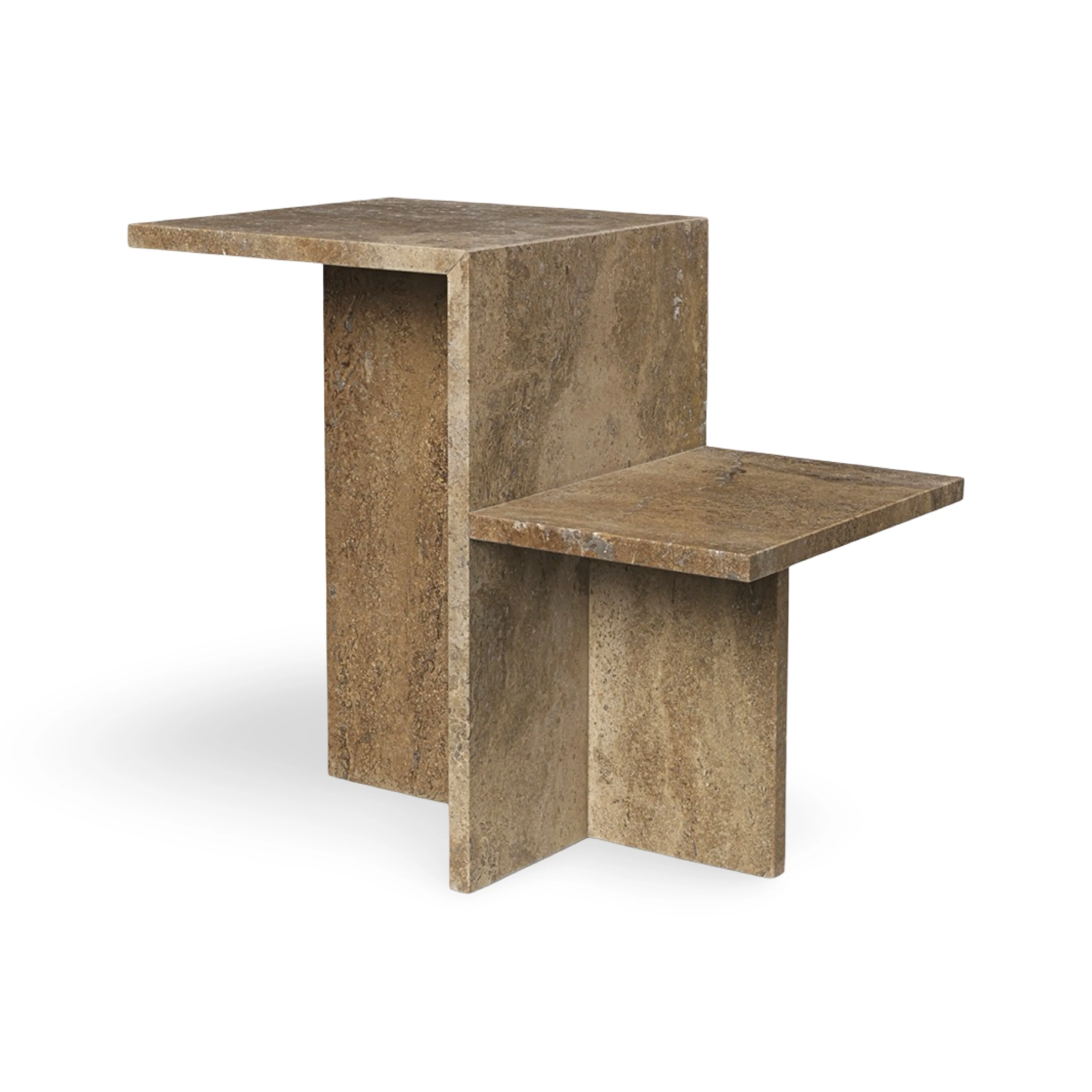 Ferm Living Distinct Side Table - Travertine - Image 2