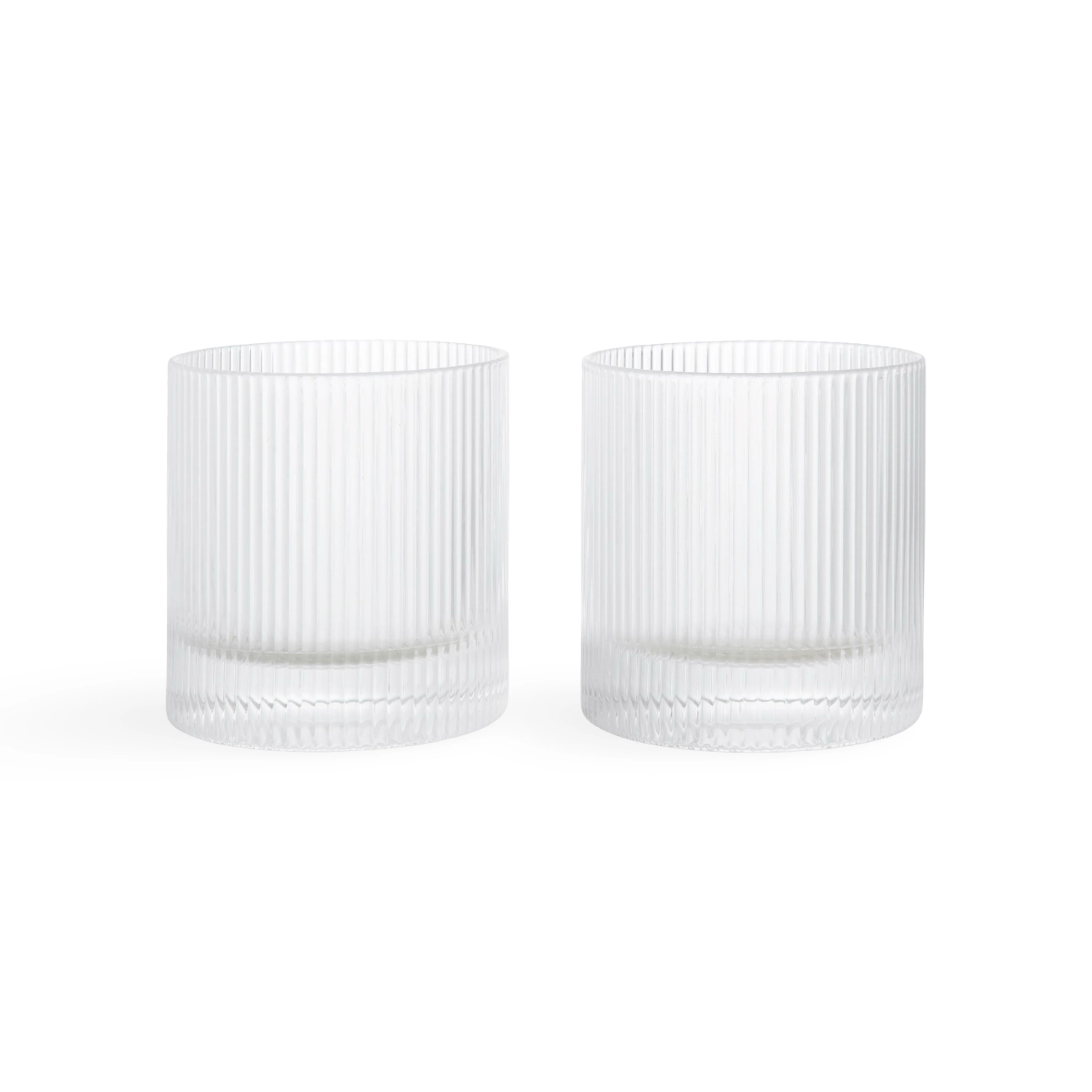 Ferm Living Ripple Whiskey Tumblers (set of 2) - Clear
