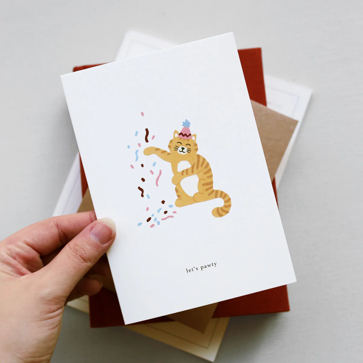 Kartotek Greeting Card - Celebration Cat (Let’s Pawty) - Image 3