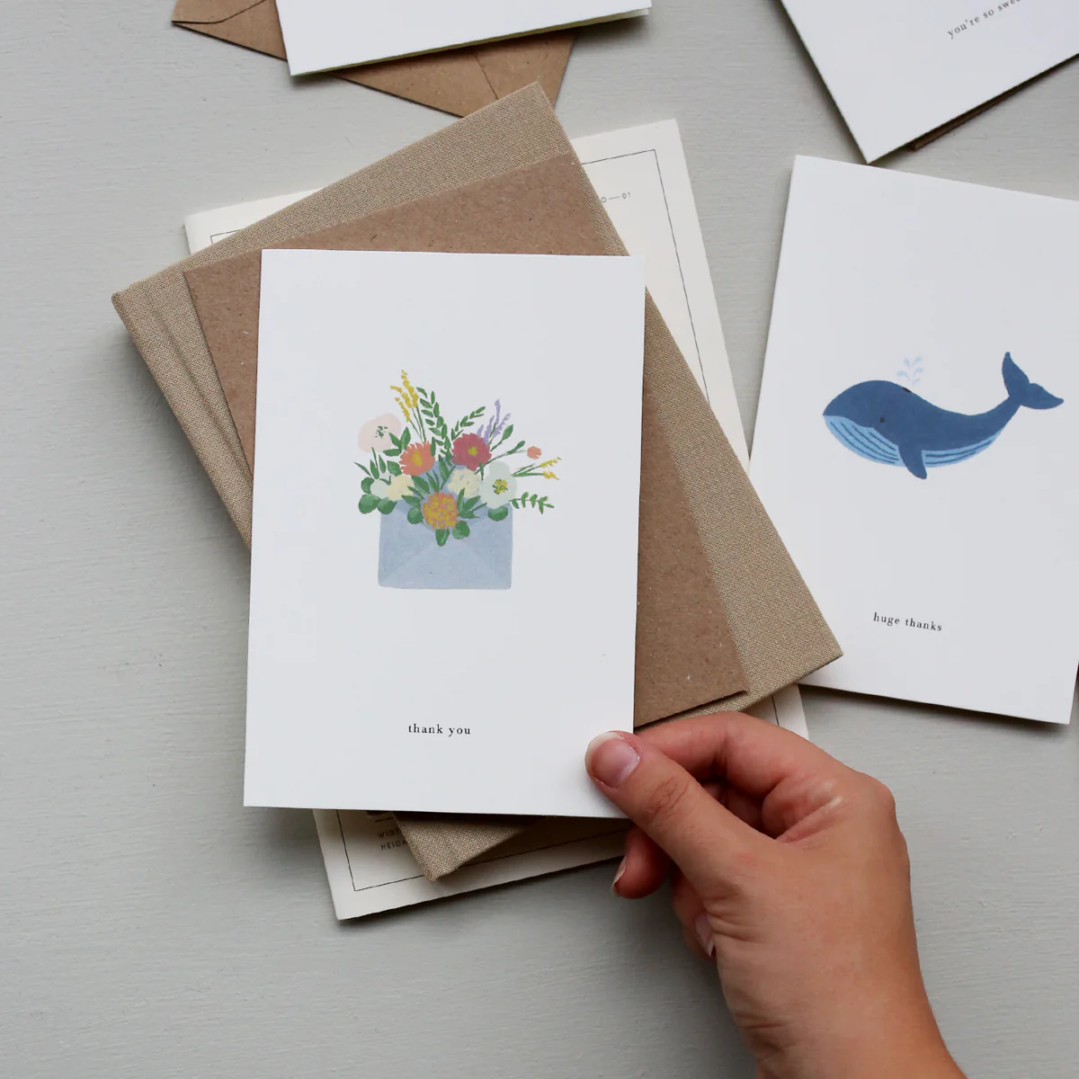 Kartotek Greeting Card - Flower Envelope (Thank You) - Image 3