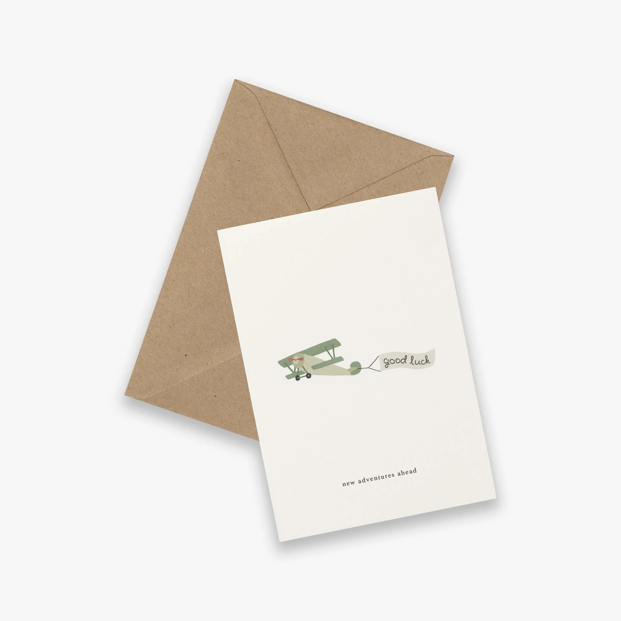 Kartotek Greeting Card - Plane (New Adventures Ahead)