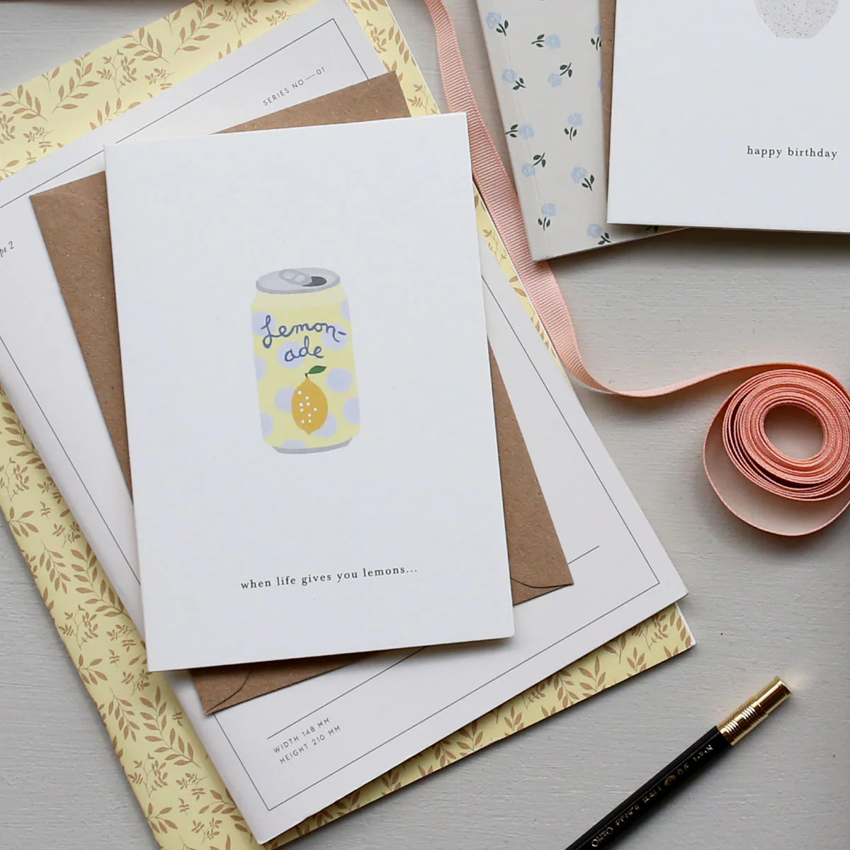 Kartotek Greeting Card - Soda Can (When Life Gives You Lemons) - Image 5
