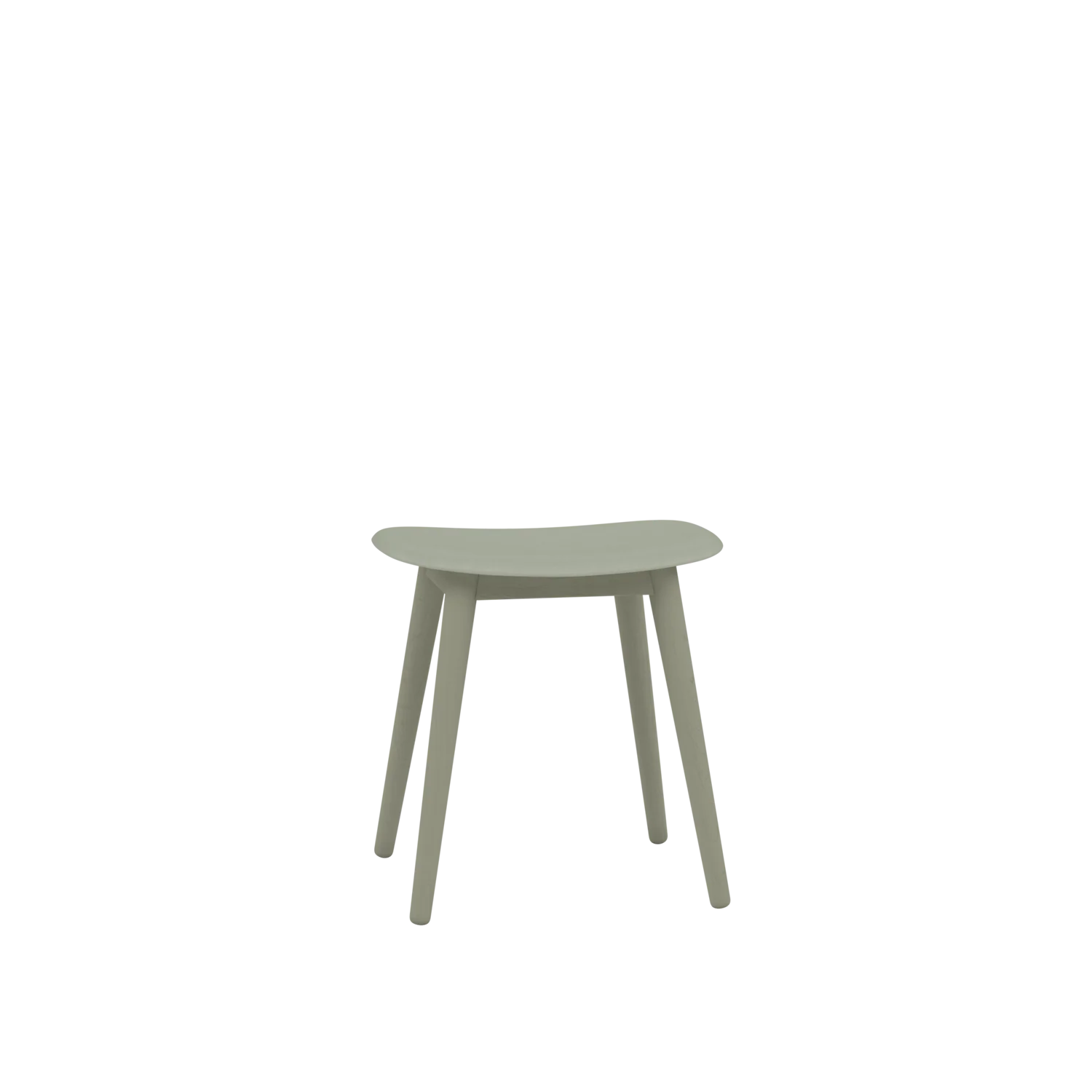 Muuto Fiber Low Stool - Wood Base - Recycled Plastic - Various Colours - Image 3