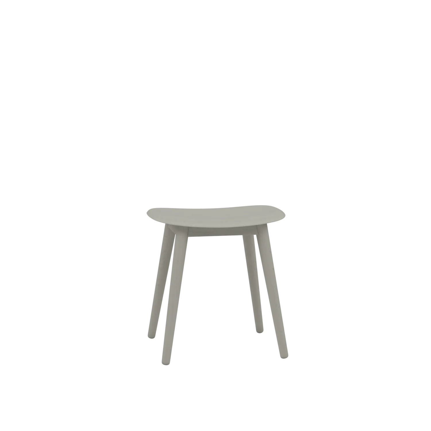 Muuto Fiber Low Stool - Wood Base - Recycled Plastic - Various Colours - Image 4