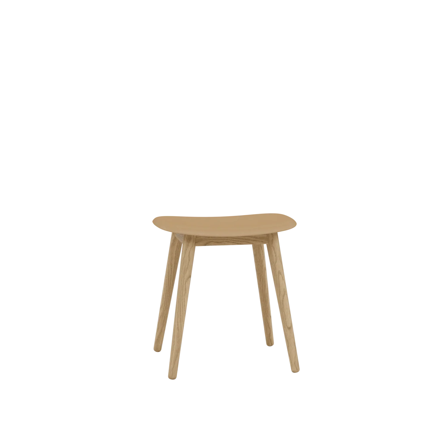 Muuto Fiber Low Stool - Wood Base - Recycled Plastic - Various Colours - Image 6