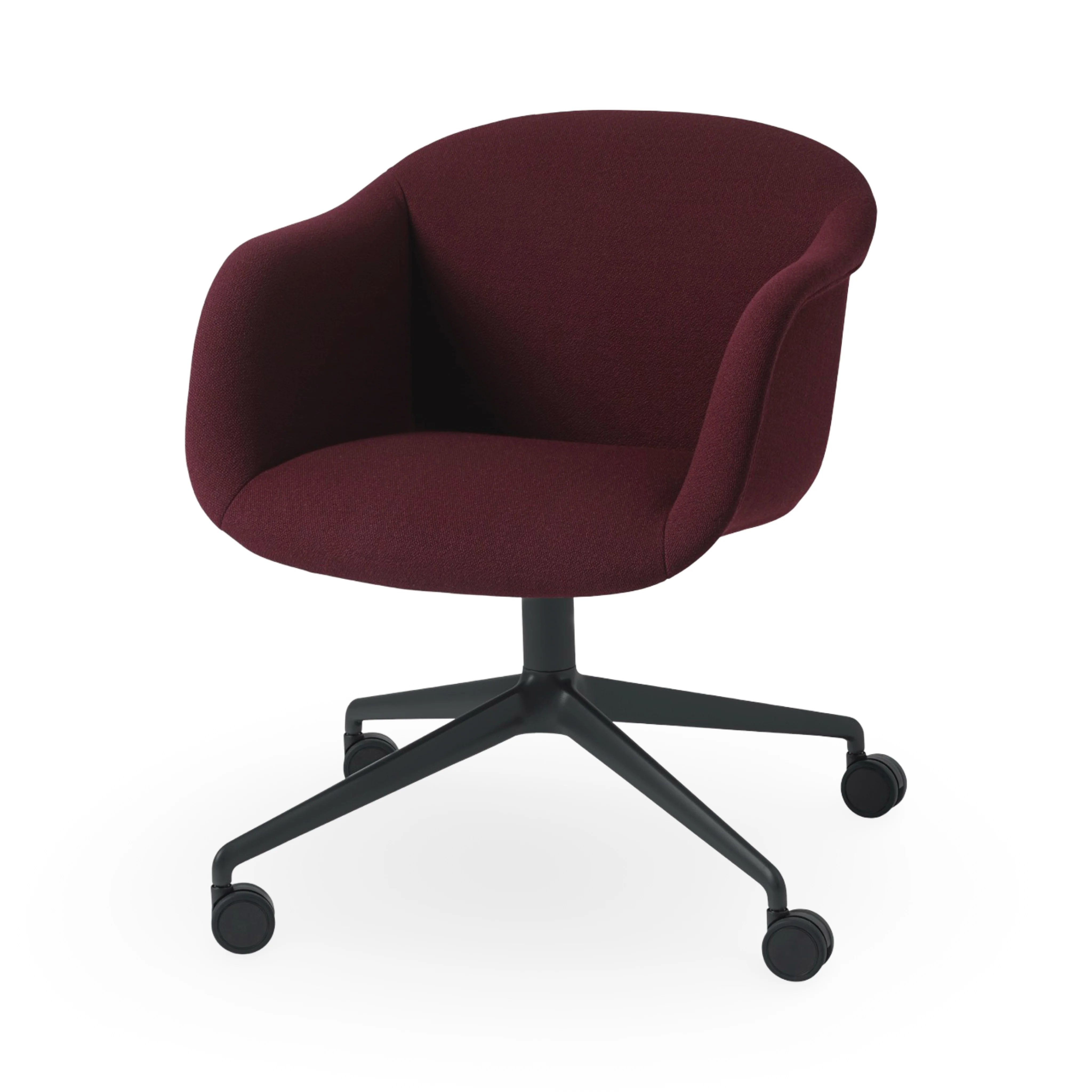 Muuto Fiber Soft Armchair - Swivel Base with Castors - Image 2