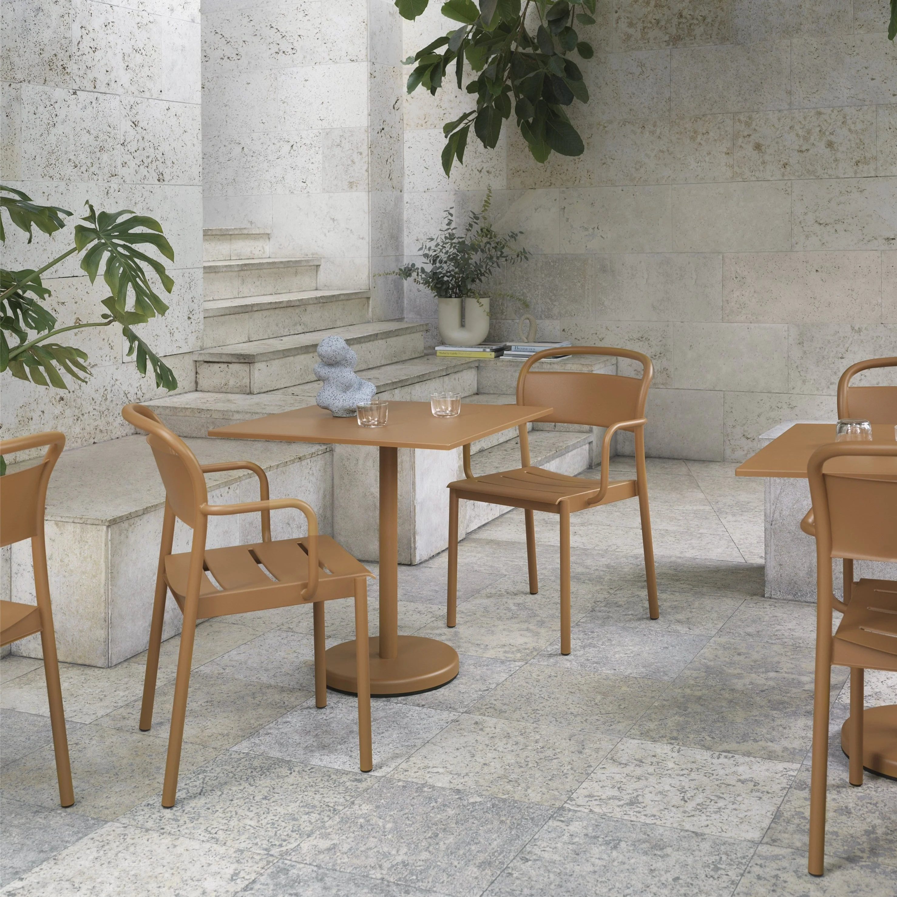 Muuto Linear Steel Outdoor Cafe Table - Square - Image 8