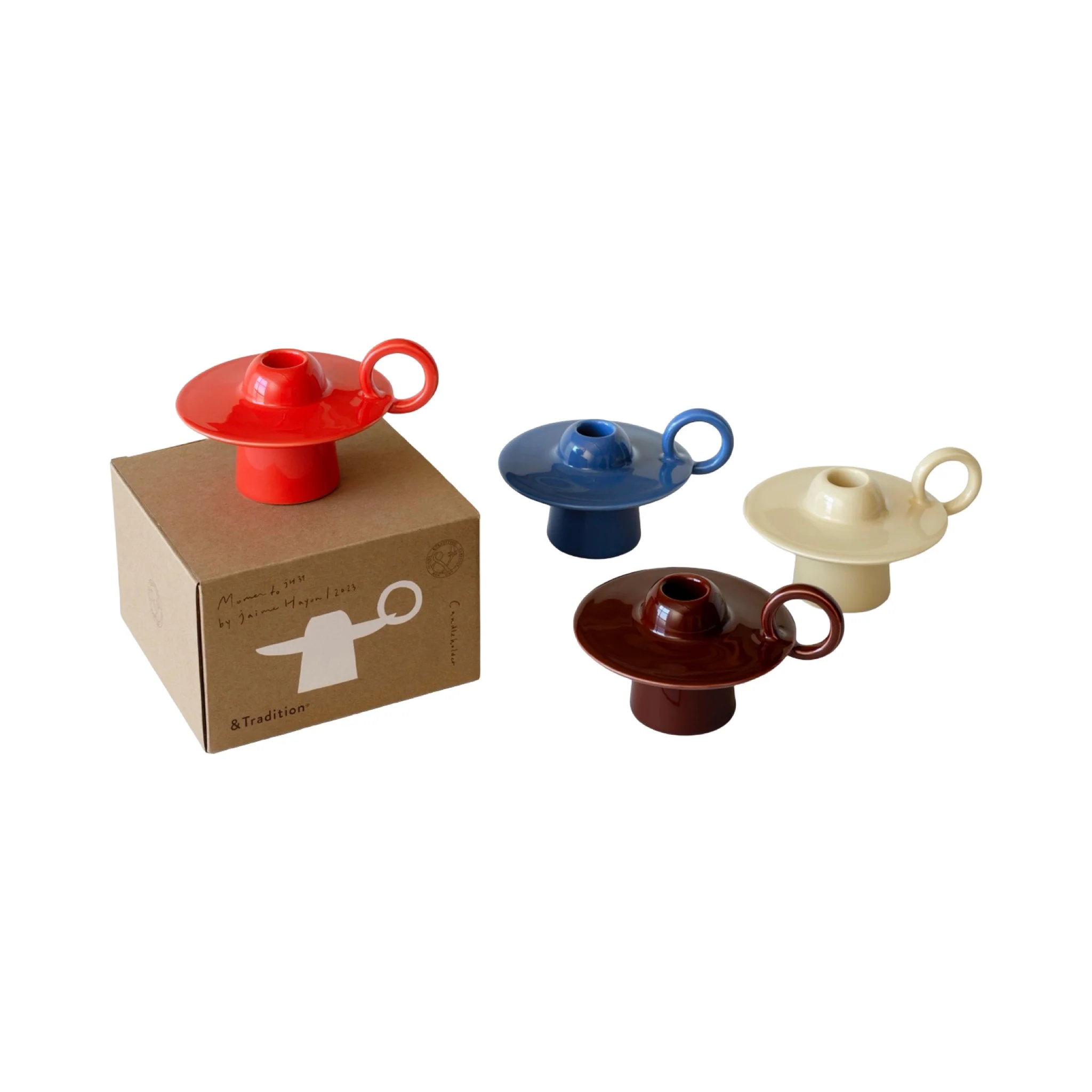 &Tradition Momento Candleholder - Azure Blue (JH39) - Image 2